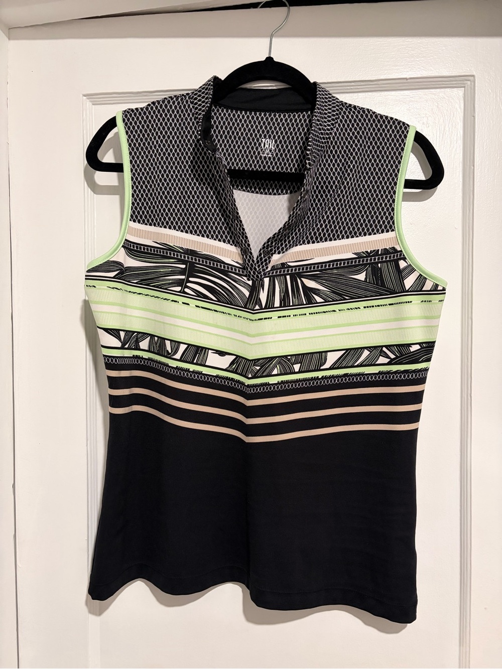 Women’s Tail  Sleeveless Patterned Golf Polo